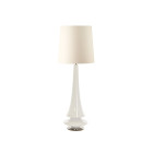 Lampe spin, céramique et nickel brossé, blanc, sans abat-jour