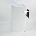 Lavabo totem carré - céramique avec porte serviette - 48x87 cm - alto +