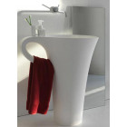 Lavabo totem tasse à café - solid surface blanc mat - 70x85 cm - cup