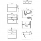 Lave main carré - solid surface blanc mat - 33x33 cm - enjoy