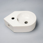 Lave main d'angle rond - céramique - 42x27 cm - style