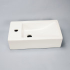 Lave main rectangulaire gauche - céramique - 46x26 cm - studio
