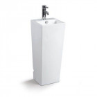 Lave main totem carré - céramique blanc - 33x84 cm - line