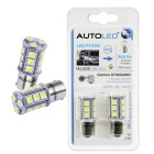 Ampoule led py21w / 18 leds blanc / ampoule led bau15s autoled®