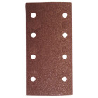 8 patins auto-agrippant corindon - 93 x 185 mm Gr. 80 - 8 trous - pour bois et métaux - LEMAN - 93185.08.82