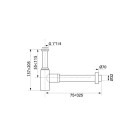 Linéis, siphon de lavabo design en laiton chromé