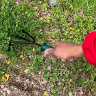 Little cultivateur outil à main de jardinage avec manche à rebord