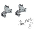 Charnières porte indust gbmu4d16, réglage 4-d, boulon m16, en acier brut LOCINOX