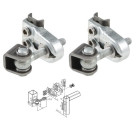 Charnière pour porte industrielle, 180° avec système anti-dégondage LOCINOX
