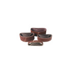 3 bandes sans fin corindon - 75 x 610 mm Gr. 80 - pour bois et métal - LEMAN - 75610.02