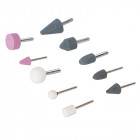 Lot de 10 meules sur tige - Tiges de 3 et 6 mm