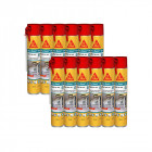 Lot de 12 mousses expansives tout en un manuelles sika - sikaboom 128 - 750ml