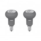 Lot de 2 ampoules led e14 r50 avec radiateur 3,2 watt (eq. 46 watt) blanc chaud