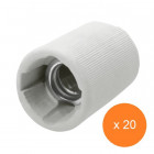 Lot de 20 douilles E14 céramique - Forme - Simple