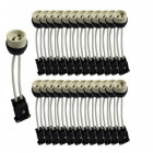 Lot de 25 douilles gu10 céramique avec domino connecteur - norme ce