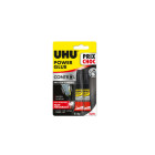 Lot de 3 colles power glue liquide control uhu tube - 2x3g