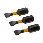Lot de 3 embouts de vissage impact plats - SL6 - 25 mm