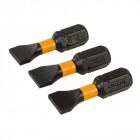 Lot de 3 embouts de vissage impact plats - SL8 - 25 mm