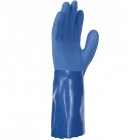 Lot de 3 gants protection chimique singer taille 9 pvc triple enduction sans couture 35cm support tricoté