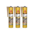 Lot de 3 mastic-colles élastiques sika sikaflex façade - ton pierre - 300ml