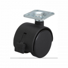Lot de 4 roulette pivotante à freins à platine  ø 40mm