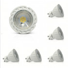 Lot de 5 spots led gu10 cob 5 watt dimmables (eq. 45 watt) - couleur - blanc froid 6500°k