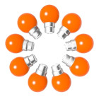 Lot de 9 ampoules orange b22 incassables