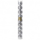 Lot de 9 boules de noël argent koopman
