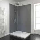 Lot de 2 Panneaux muraux aluminium Gris 90+120×210 cm avec profilés anodise brillant - WALL’IT Aurlane - FAC381