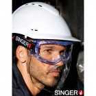Lunette masque singer professionnelle antibuée evaguard pvc traite anti rayures ecran panoramique