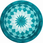 Tapis de salle de bain garden of peace vert rond 60 cm