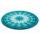 Tapis de salle de bain garden of peace vert rond 80 cm