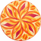 Tapis de salle de bain dancing sky orange rond 60 cm