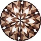 Tapis de salle de bain wings of joy marron rond 60 cm