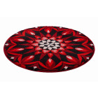Tapis de salle de bain cognition rouge rond 80 cm