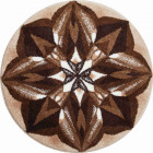 Tapis de salle de bain meaningfulness marron rond 60 cm