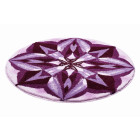 Tapis de salle de bain meaningfulness violet rond 80 cm