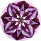 Tapis de salle de bain meaningfulness violet rond 100 cm