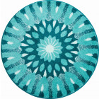 Tapis de salle de bain temple of the soul turquoise rond 100 cm