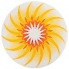 Tapis de salle de bain path of enlightenment jaune rond 60 cm