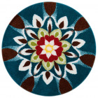 Tapis de salle de bain harmony vert rond 60 cm