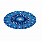 Tapis de salle de bain comprehension bleu rond 80 cm
