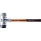 Maillets simplex, avec boîtier en aluminium et manche en bois, ø 60, caoutchouc chargé / tpe moyen