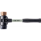 Maillets simplex, avec boîtier en fonte malléable renforcée et manche en fibre de verre, ø 40, caoutchouc chargé / cuivre