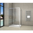 Cabine de douche avec porte de douche et paroi latérale - Dimensions au choix