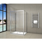Cabine de douche en U avec porte de douche coulissante + 2 parois latérales - Dimensions au choix