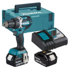 Perceuse 18V LXT 65Nm - MAKITA - avec 2 batteries 18V 6,0 AH - chargeur - MAKPAC - DDF484RGJ