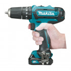Perceuse visseuse à percussion makita hp331dwae 10.8v li-ion 2.0ah