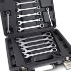 Mallette kit de 12 clés plates - clés à cliquet       Noir