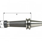 Mandrin à pinces, type ER DIN 2080 avec arrosage central, Capacité de serrage : 1,0-10,0 mm, MAS-BT 40, Pince de serrage ER16, a : 100 mm, d1 : 32 mm